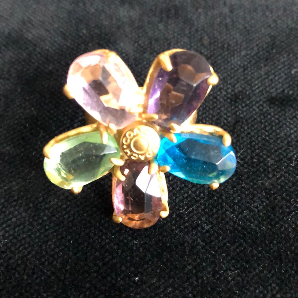Coach Multi Color Flower Ring